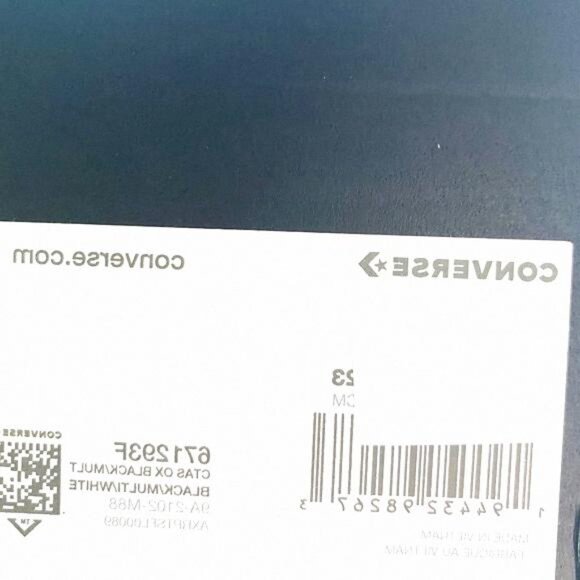 CONVERSE 671293F CTAS OX Croco Furf Black Canvas Unique Sneakers Top Low Women's - Picture 11 of 11